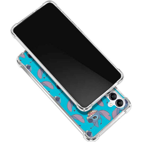 Disney Lilo and Stitch Face Expression Pattern Galaxy A15 5G Clear Case